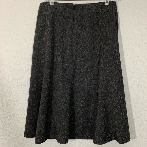 Rafaella A-Line Gray Tweed Skirt size 4 - Picture 2 of 5